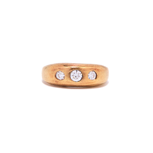 Petite Triple Zirconia Band Ring